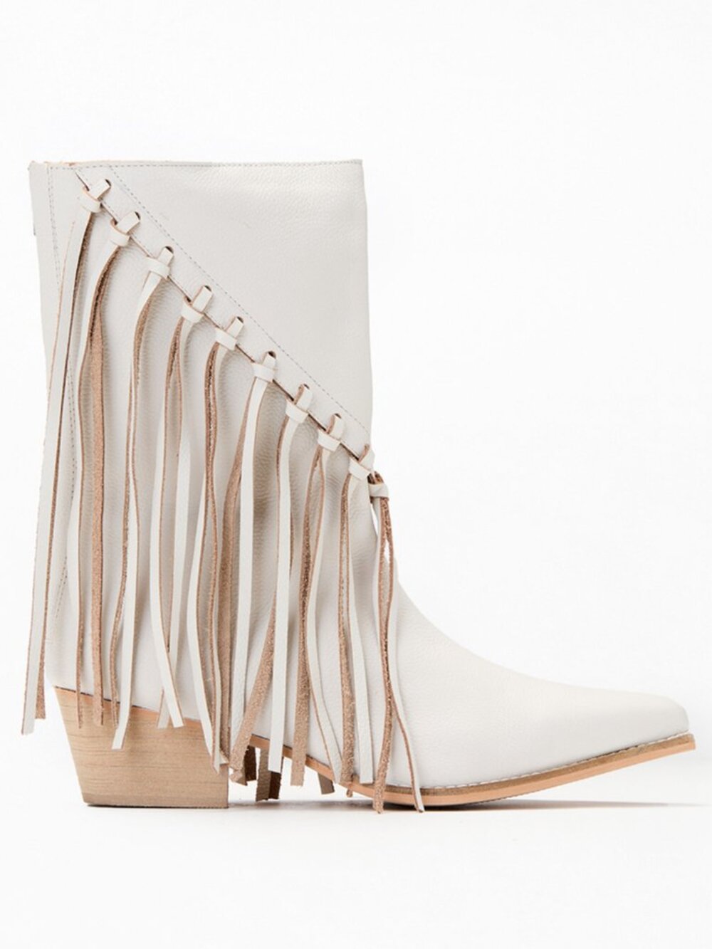 Matisse Women's White Buck Cowboy Boots - Picture 3 of 6